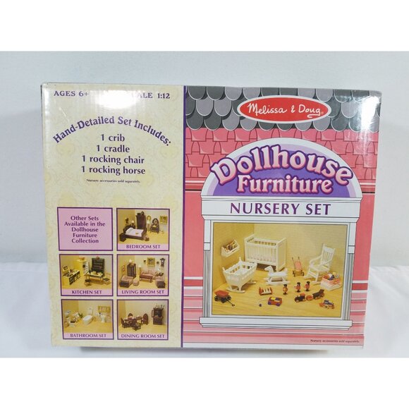 Melissa & Doug Dollhouse Furniture Nursery Set Dollhouse Furniture  Scale 1:12 - Picture 6 of 16